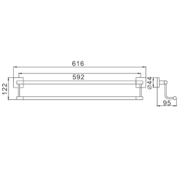 Двойной держатель Haiba HB8609