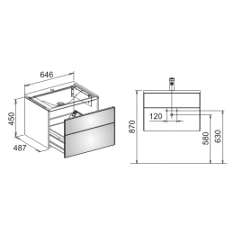 Тумба Keuco Royal Reflex 34050YY0000