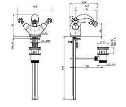 FIMA Carlo Frattini Herend F5432CR Смеситель для биде
