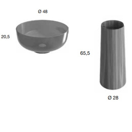 Фото Antonio Lupi Albume ALBUME20 Ambra/cr Пьедестал для раковины с выпуском в пол, сифоном и гибким шлан