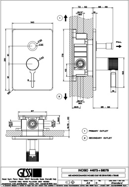 Смеситель для ванны Gessi Inciso (58079#031) хром