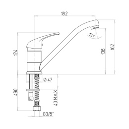 Фото Смеситель для кухни Paini Jolly 6944573Z1KM черный