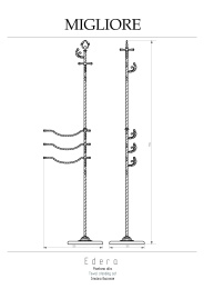 Migliore Edera 16908 Стойка высокая h170 см, бронза
