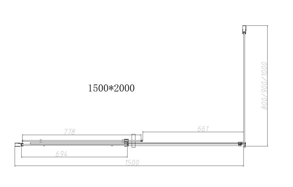 Душевой уголок Vincea Dice (VSR-4D1015CLB) черный