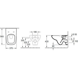 Подвесной унитаз Villeroy & Boch Joyce (5607 R0 01+9M62 S1 01)