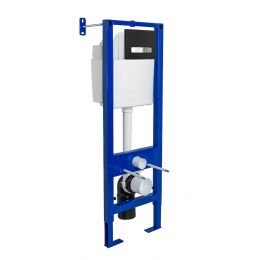 Фото Инсталляция для унитаза Berges Atom Line 410 040342 кнопка черная SoftTouch/хром гл