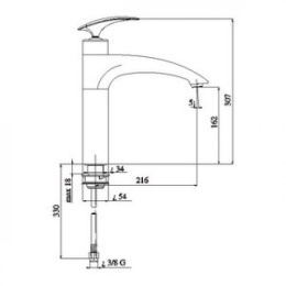 Nobili Bartok BA00113/1CR Смеситель для кухни (цвет хром)