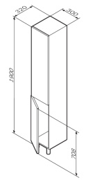 Шкаф-колонна Am.Pm Gem (M90CSR0306WG) белый