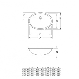 Раковина 45.5 см Villeroy&Boch Evana (61474601)