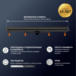 Фото Душевой лоток Paini CH850KC черный