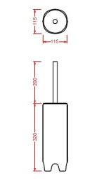Фото Ершик напольный ArtCeram Cow (CWC003) белый