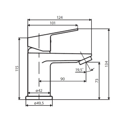 Dorff D4002100 Prime смеситель для умывальника
