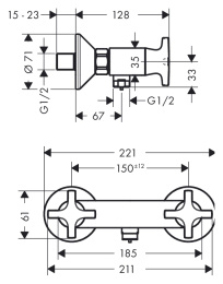 Фото Смеситель Hansgrohe Logis Classic 71260000 HG для душа
