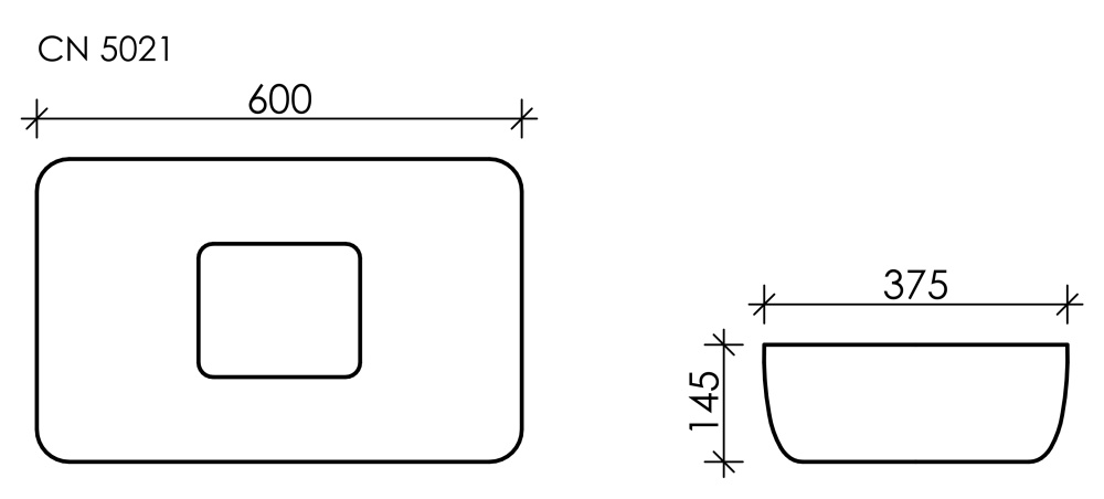 Фото Накладная раковина Ceramica Nova ELEMENT CN5021