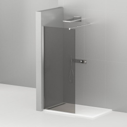 Душевой уголок Душевая перегородка Cezares Liberta-L-1-80-GR-Cr 80 x 195 см, стекло графит, профиль хром