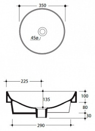 Kerasan Cento 355801 накладной (35 см)