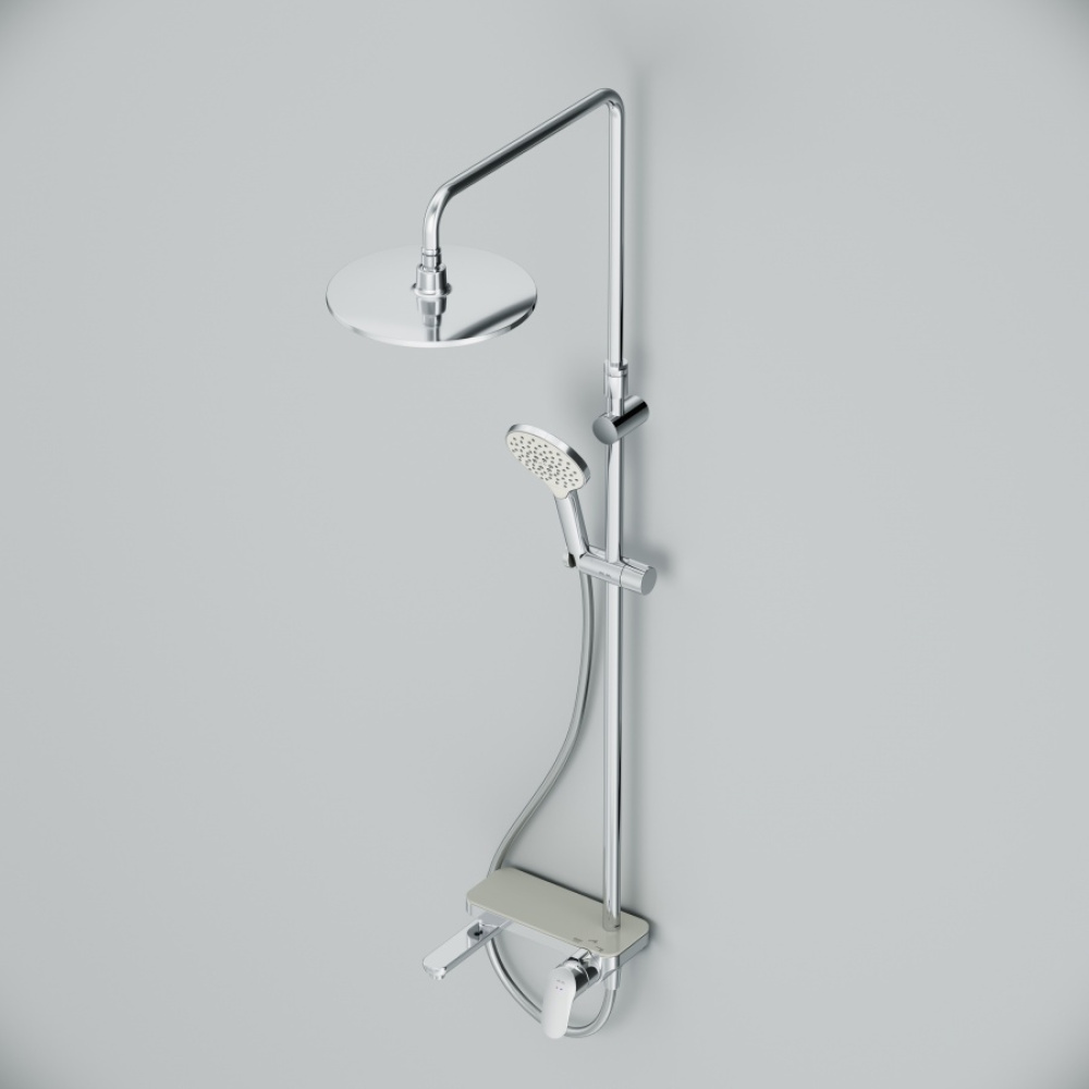 Фото Душевая система AM.PM Like F0780700 стойка с тропическим душем, смесителем, изливом, хром