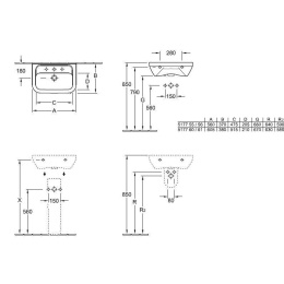 Раковина 51776001 VILLEROY&BOCH Omnia architectura, 605х380 мм