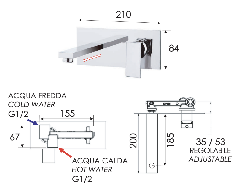 Фото Смеситель для раковины Remer Q-Design QD15