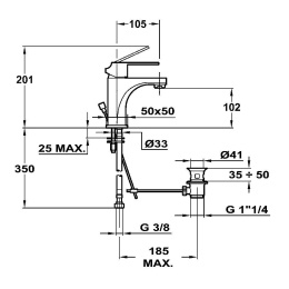 Teka Cuadro 38341202 Смеситель для раковины