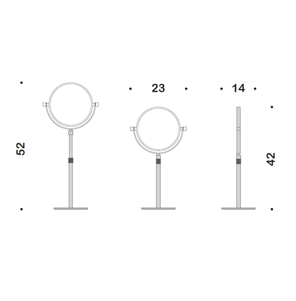 Фото Colombo Design Complementi B9752 Зеркало косметическое - настольное (хром)