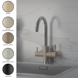 Фото Смеситель для кухни Paini Cox 7890643CR3V11L2KM белый