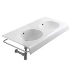 Раковина двойная Globo Bowl+ (BP110.BI) белый