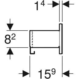 Полка Geberit Acanto 500.617.01.2, 45 см, белое стекло