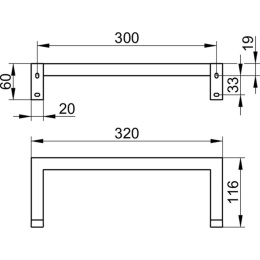 Полотенцедержатель Keuco Edition 90 Square 19121010000, хром