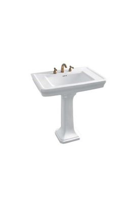 Фото Раковина с пьедесталом Boheme Vogue (942-2) белый