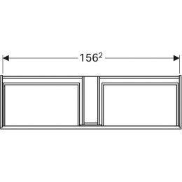 Фото Тумба под раковину Geberit Xeno² 500.346.00.1, 160 см, с подсветкой, цвет серый матовый