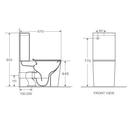 Унитаз-компакт Azario Maro (AZ-2125) Белый