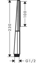 Ручной душ Hansgrohe Rainfinity (26866340) шлифованный черный хром