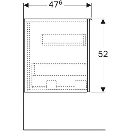 Шкафчик Geberit Acanto 500.618.01.2, 45 см, цвет белый