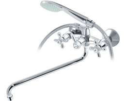 Фото Смеситель для ванны/раковины Ретро, s-образный излив 400 мм Варион 1018222