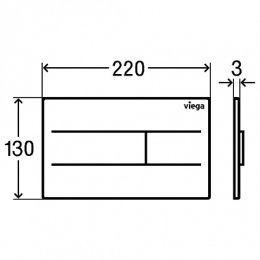 Фото Кнопка смыва Viega Visign for More 201 (773526) нержавеющая сталь