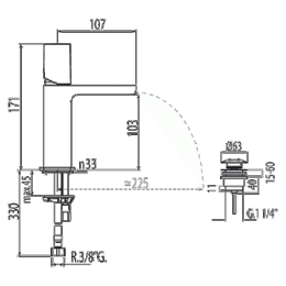 Фото Tres Loft 20011002 Смеситель для раковины