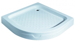 Фото Душевой поддон BRAVAT Type-R1 четверть круга с регулируемыми по высоте ножками с сифоном в комплекте