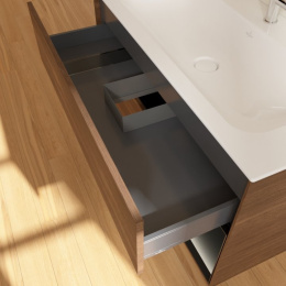 Villeroy Boch Finion G040PDGN Тумба под раковину 996х498 мм (black matt/walnut veneer)