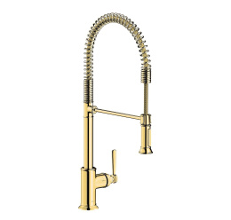 AXOR Montreux Semi-Pro 16582990 Профессиональный смеситель для кухни (полированное золото)