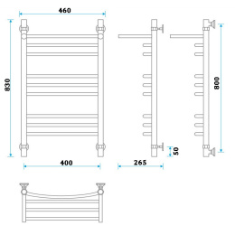 Водяной полотенцесушитель Energy Prestige Modus 80х40