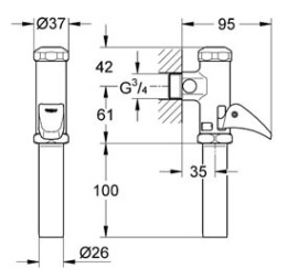 Фото Смывное устройство Grohe Rondo (37139000) для унитаза