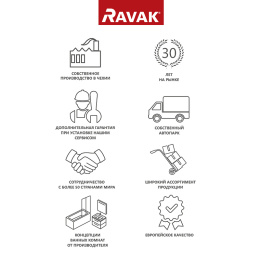 Акриловая ванна 170x75 Ravak (70508015)