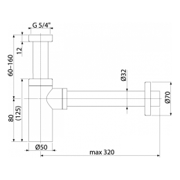 Сифон для раковины Boheme (609-MW)