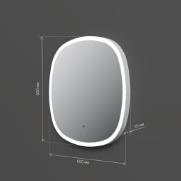 Фото Зеркало LED-подсветкой Am.Pm Func (M8FMOX0601WGS) Серый металлик