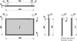 Подсветка для зеркала Laufen Frame 25 4475219000071, горизонтальная