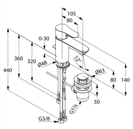 Смеситель для раковины Kludi Objekta (322340575) хром