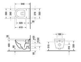 Инсталляция Viega с безободковым унитазом Duravit Starck 3 192855 /45270900A1/0063890000, белый