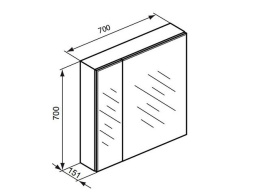 Зеркальный шкафчик K2668WG Ideal Standard Strada