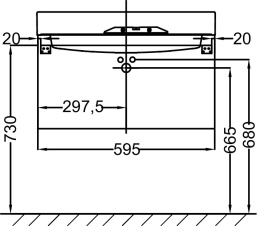Фото Тумба под раковину Jacob Delafon Rythmik EB1300-E70 подвесная, арлингтонский дуб, 60 см
